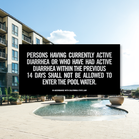 CA Pool Sign (Black Panel)