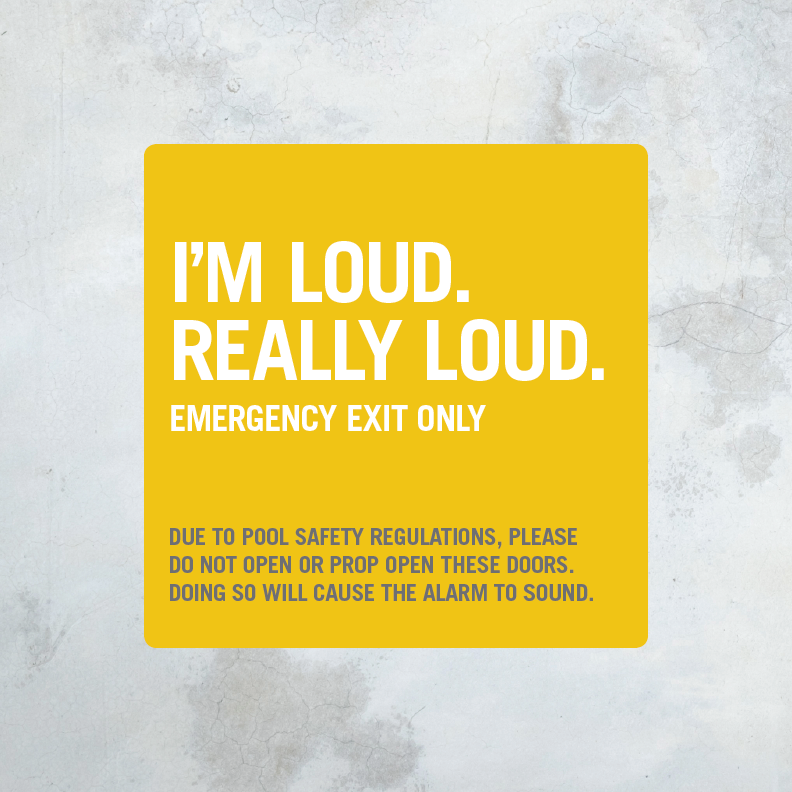 I'M LOUD REALLY LOUD.   Door Alarm Decal