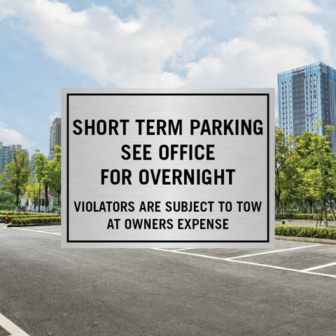 Short Term Parking Only (Panel Only - Silver)