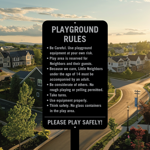 Playground Rules Sign