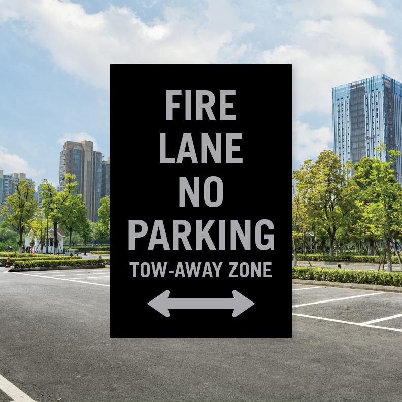 Fire Lane No Parking (Panel Only W/ Arrows)