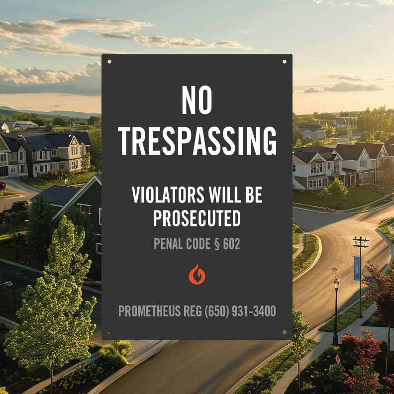 No Trespassing sign