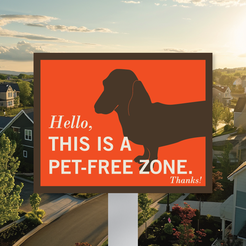 Pet Free Zone (Post and Panel)